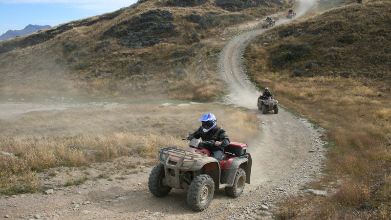 Experience the thrill of true off-roading on an ATV quad bike in a back country adventure through Queenstown Hill's outstanding scenery